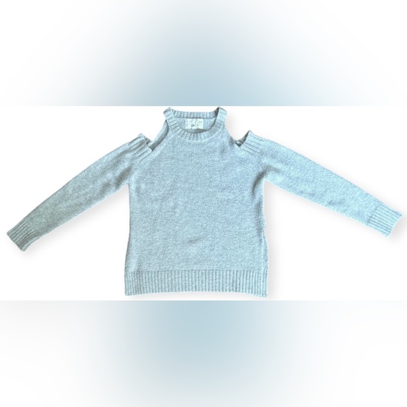 J.O.A Cold Shoulder Gray Sweater - Picture 1 of 11